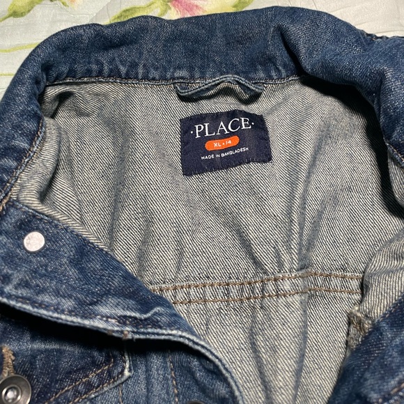 Childrens Place Boys Denim Jacket Coat Sz Large 100% Cotton Excellent Condition - Picture 2 of 7
